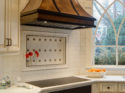 Bronzework Studio Gail Drury Design Blooming Leaf 1.25-inch, Basic Liner metal accent tile Kitchen installation