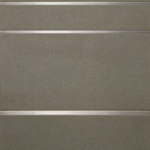 Bronzework Studio Precision Square Liner Hepburn Stainless Steel grey limestone display