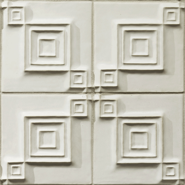 Talisman Syncopation 6-inch white ceramic tile display